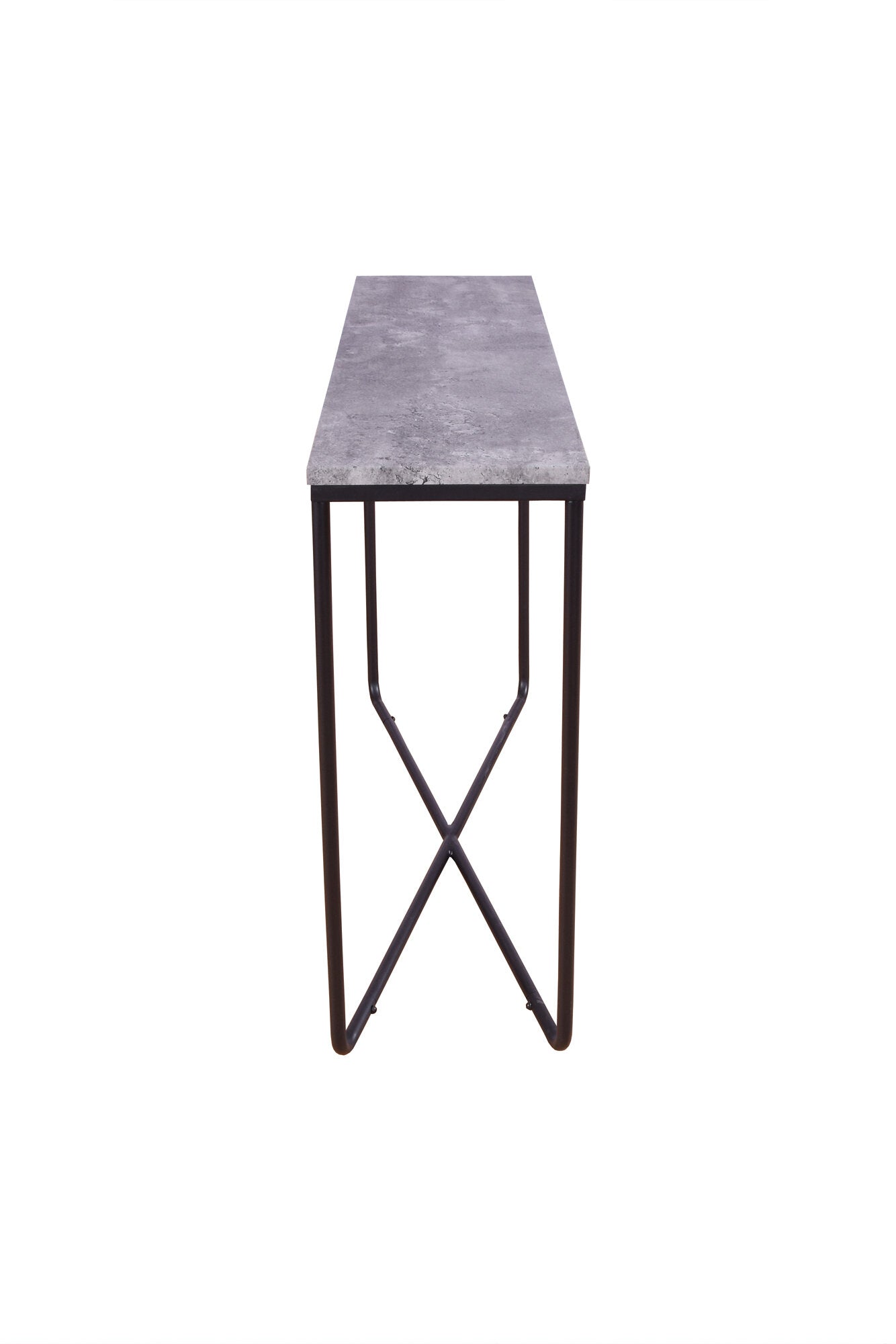 FjÃ´rd - Sidetable Zwart Betonlook 110cm - MDF - Palace