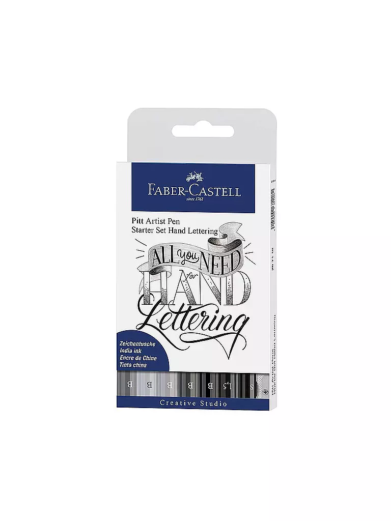 FABER-CASTELL Tuschestift Pitt Artist Pen Lettering Starter Set 8-er keine Farbe