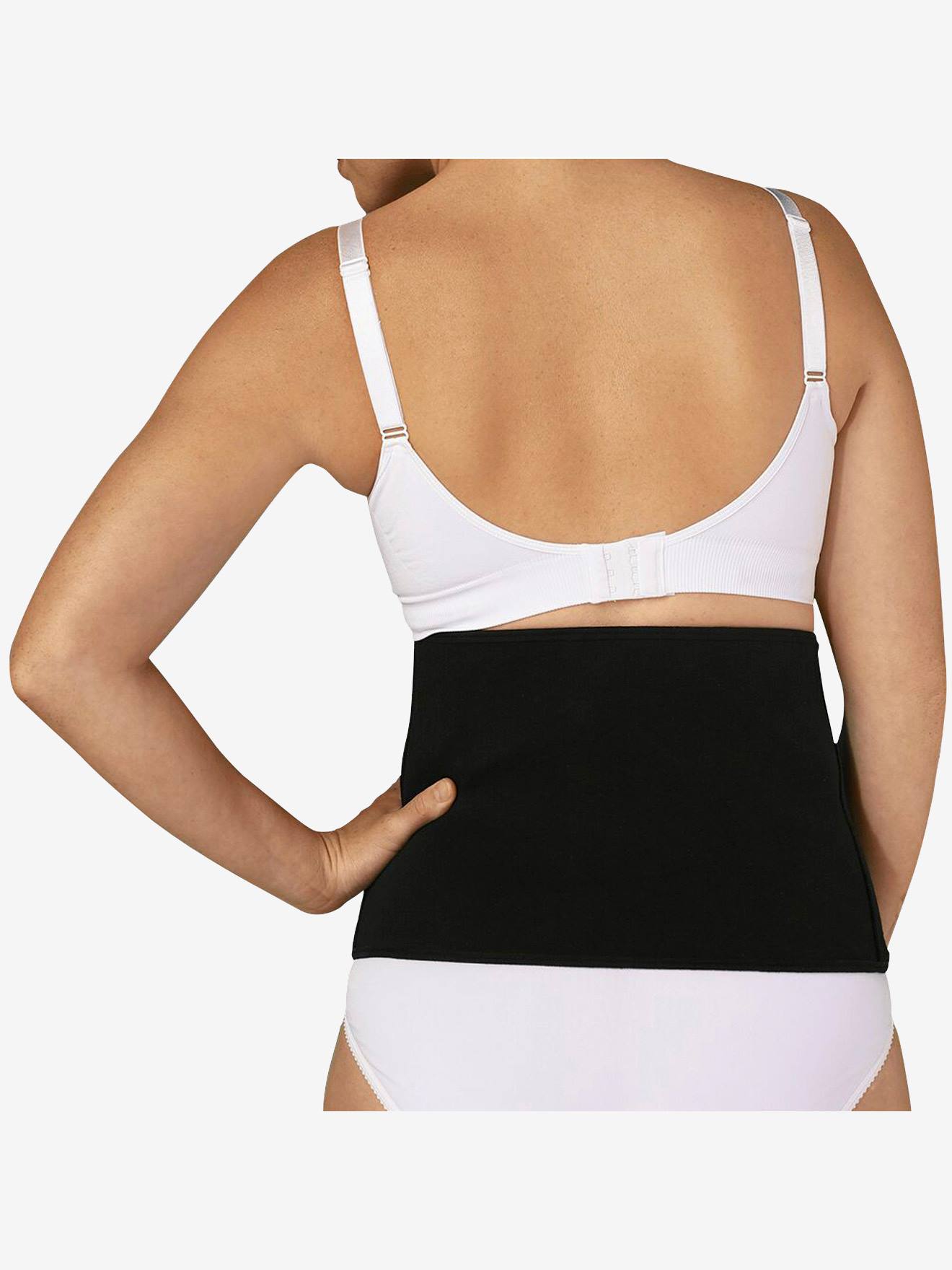 Faixa abdominal pós-parto CARRIWELL, tamanho médio, preta, lisa