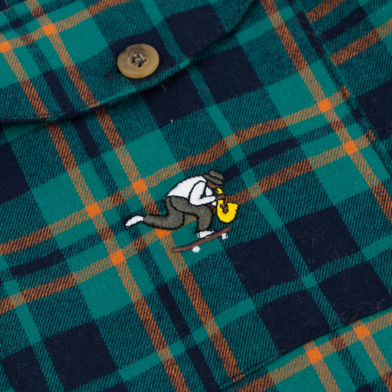 CHEMISE EN FLANELLE JAZZ - VERTE