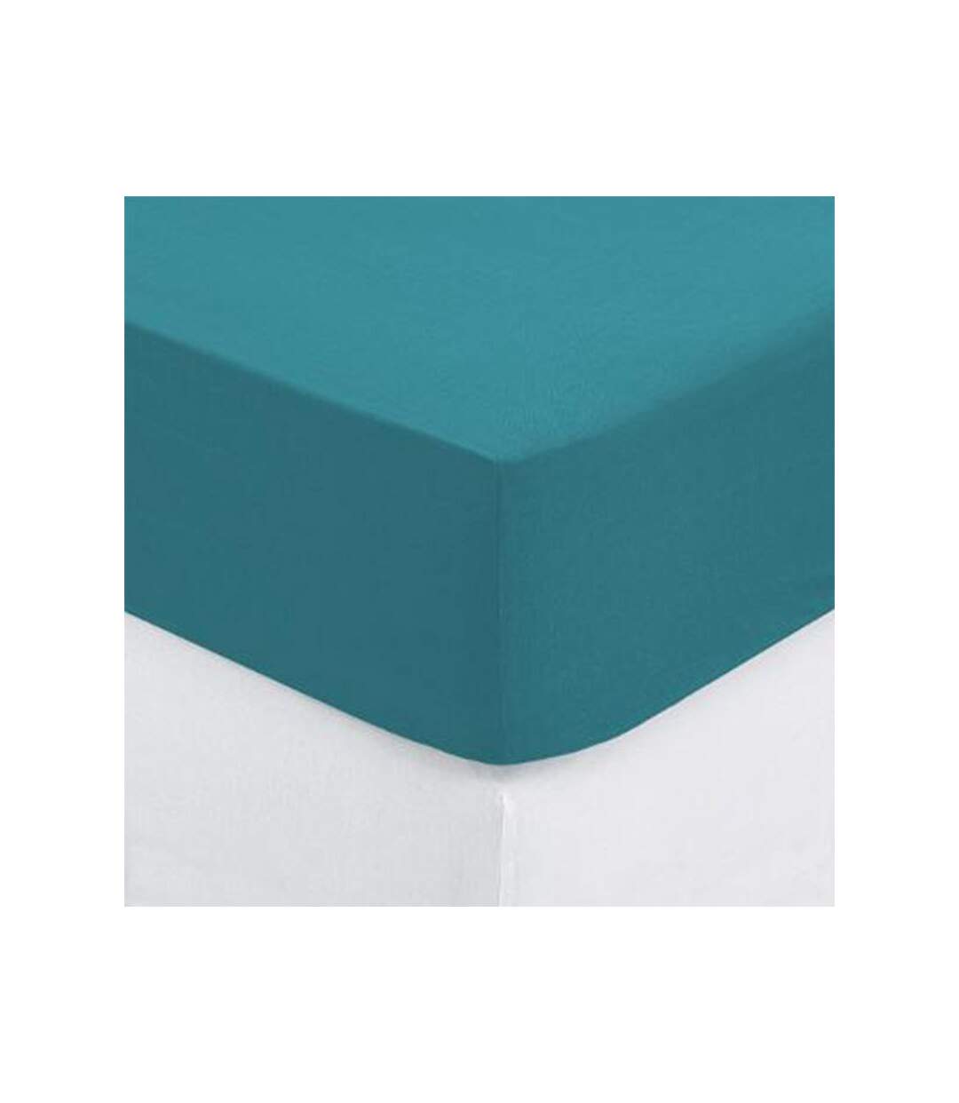 Drap Housse Intérieur 90x190cm Bleu Canard