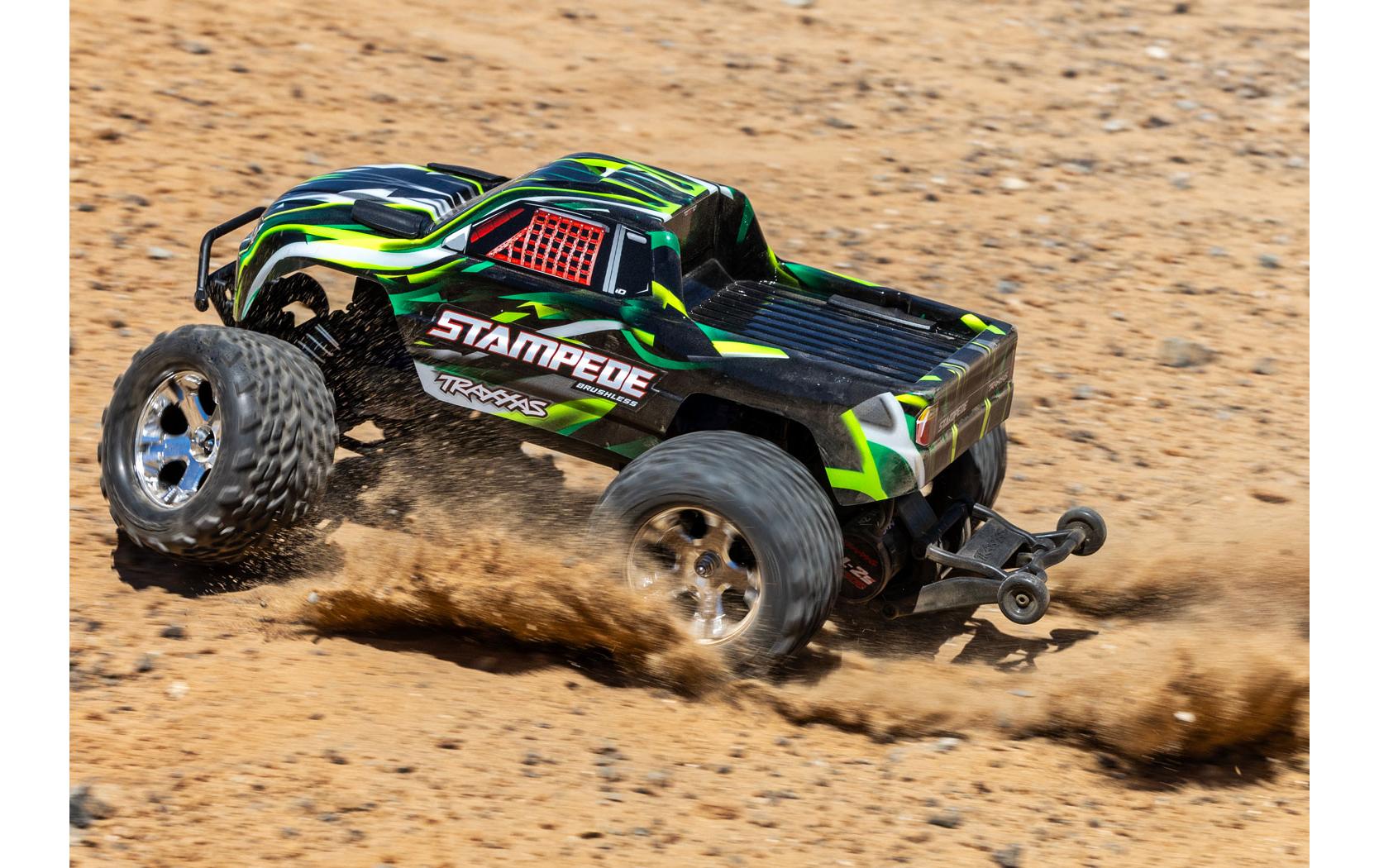 Monster Truck Stampede HD BL-2s 2WD Grün, ARTR, 1:10<br>Robuster 2WD Monstertruck