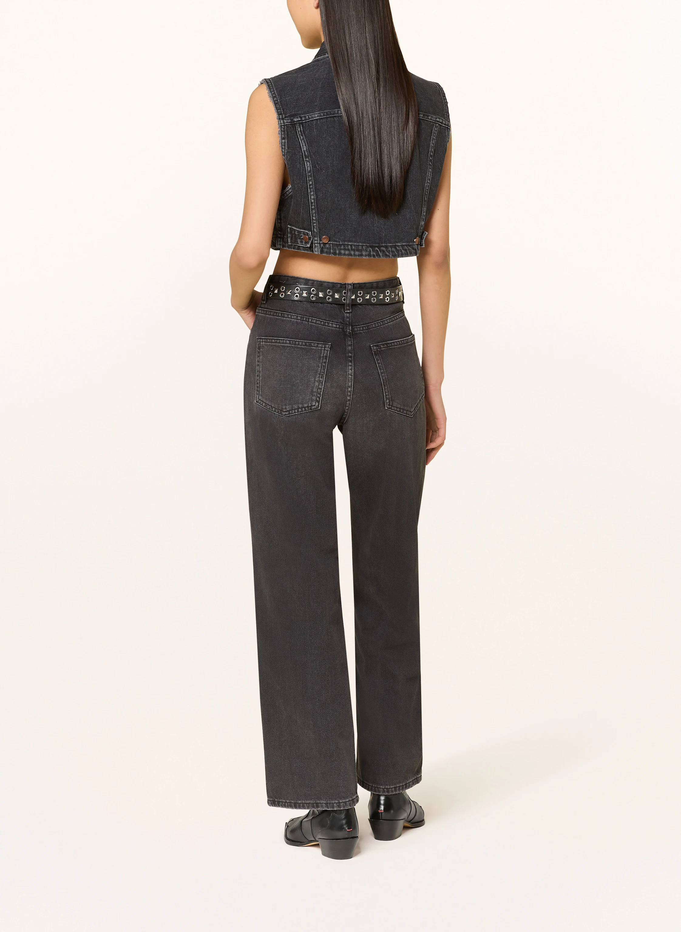 REPLAY Cropped-Weste in Jeansoptik