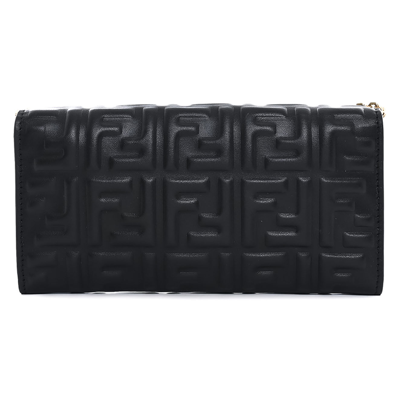 Fendi Sac bandoulière Baguette Wallet On Chain en Cuir Nappa noir - Neuf avec étiquette - L.19 cm