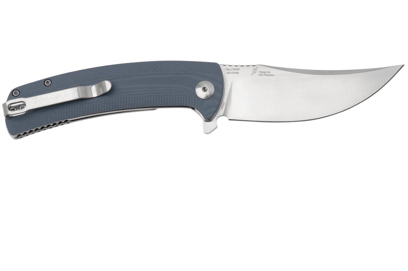 Artisan Cutlery Arroyo 1845P-GY, Sand Polished AR-RPM9, Gray G10 zakmes