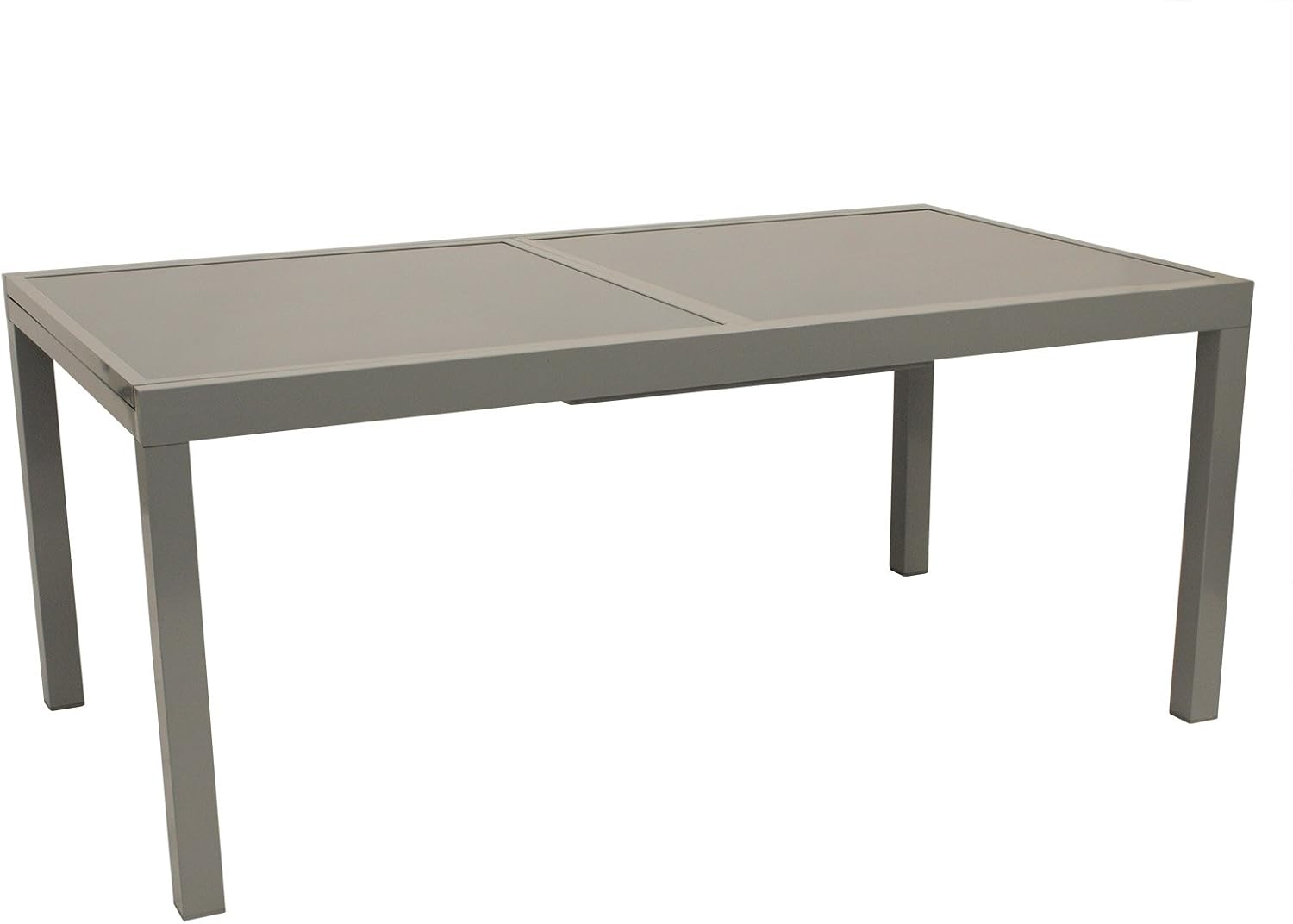 DEGAMO Ausziehtisch PISA 180/240x100cm, Aluminium + Glas