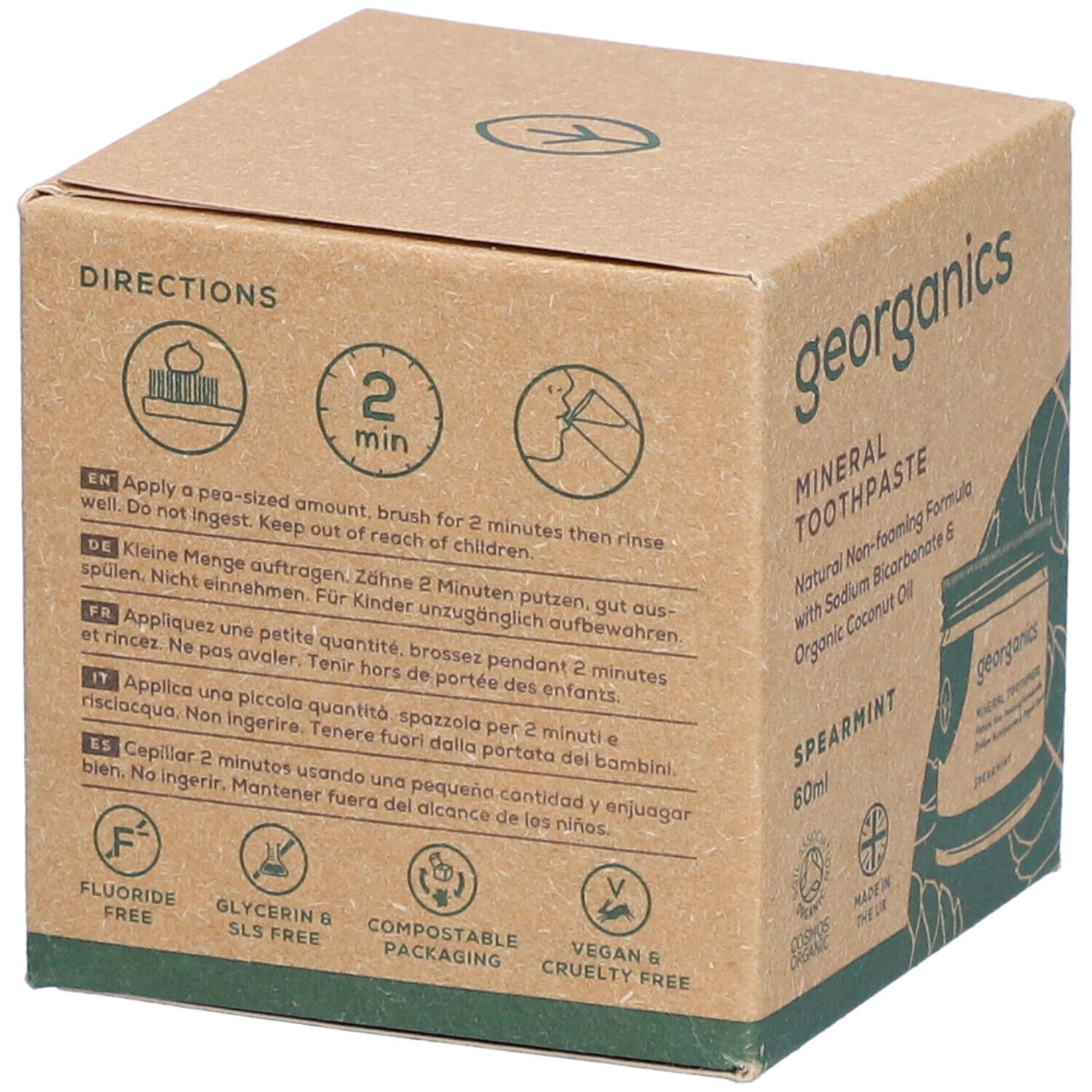 georganics Mineral-rich Toothpaste Spearmint