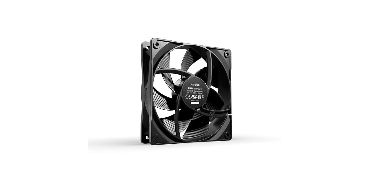 be quiet!Pure Wings 3 PWM case fan  (Zwart, 120 x 120 x 25 mm)
