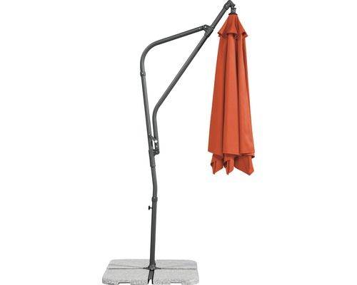 Cantilever parasol Schneider Genoa Ø 300 cm H 255 cm terracotta