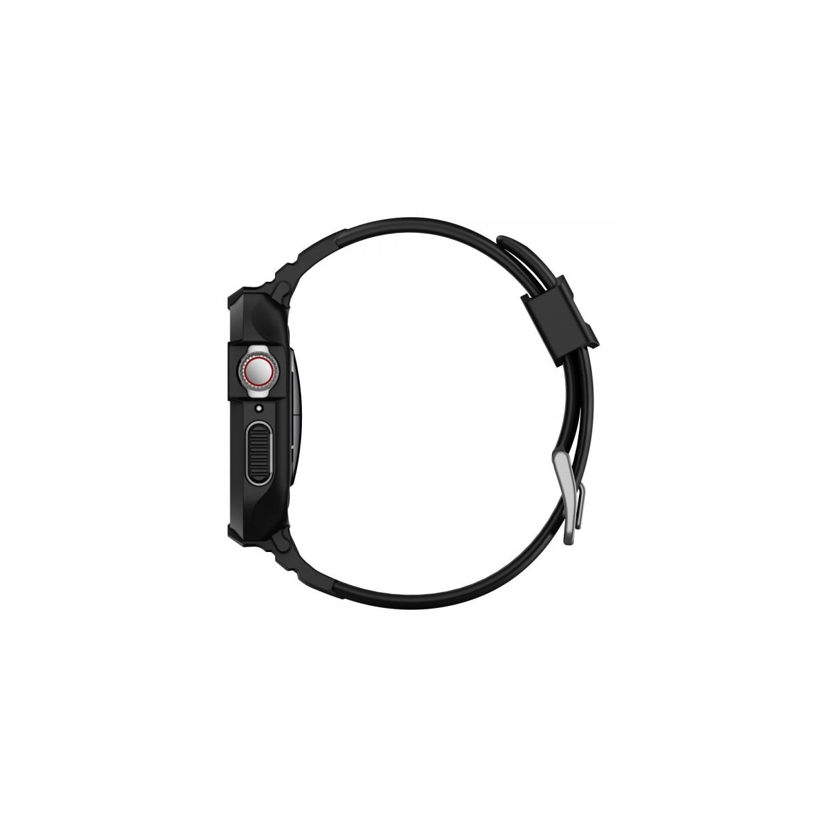 Spigen Apple Watch 44/45mm Deksel med Armbånd Rugged Armor Pro Svart
