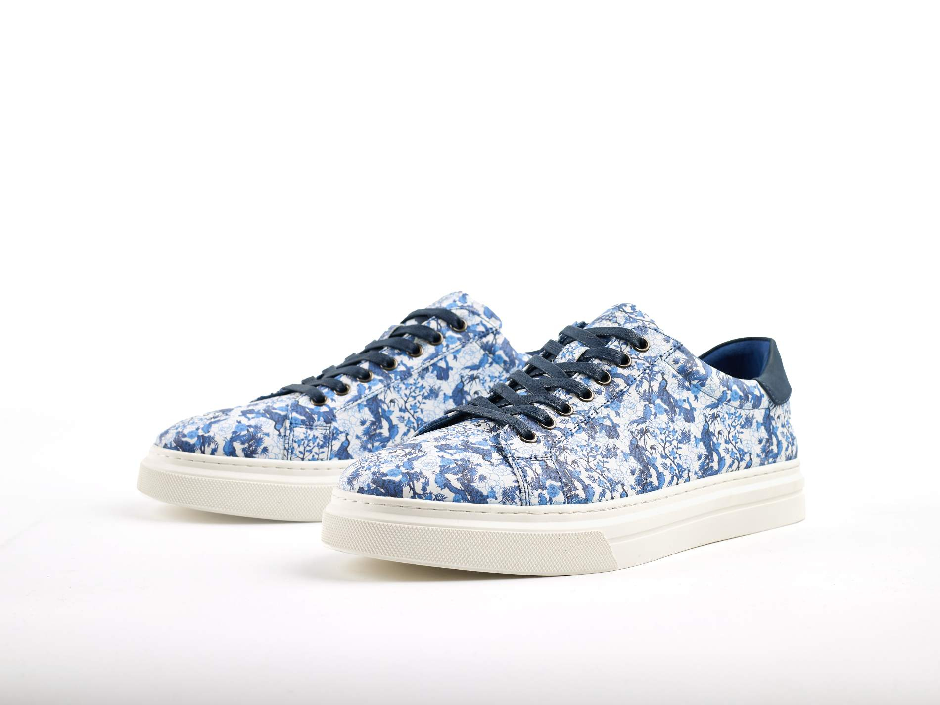 Azure Bird Garden Sneakers