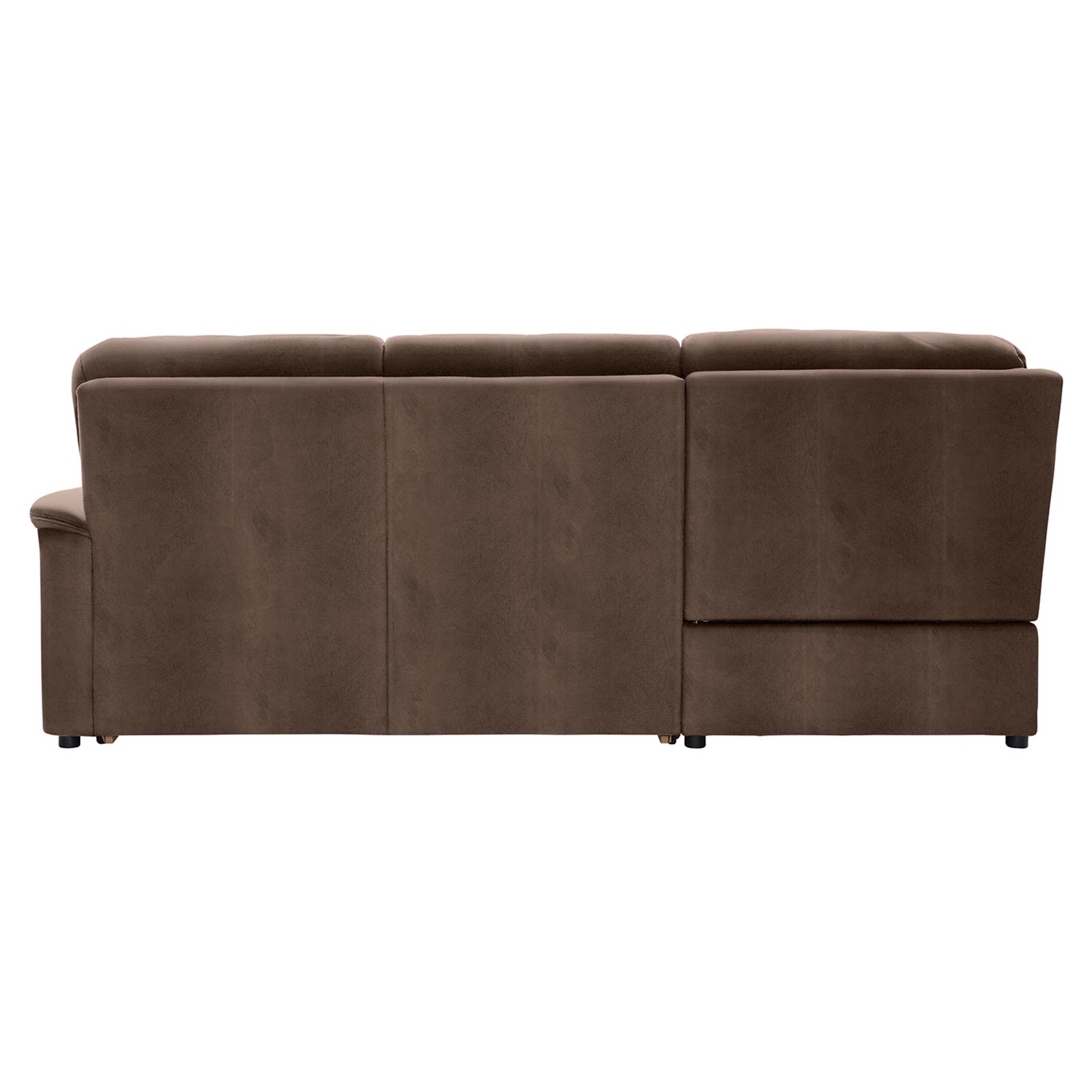polsterpower Ecksofa - Saddle nougat - Basismodell - Ottomane links