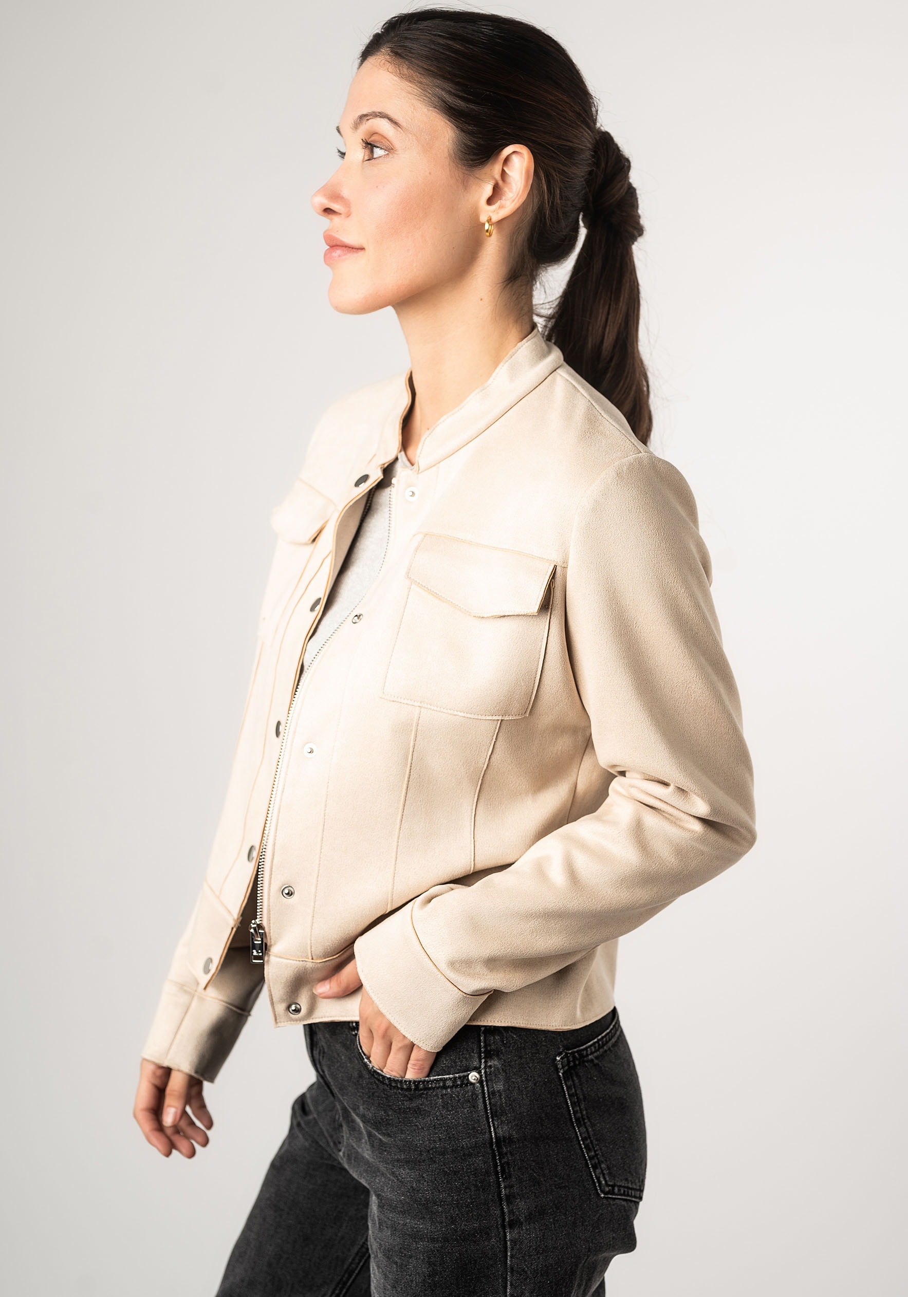 Mauritius Lederimitatjacke »2Wmaryama« in Unifarbe