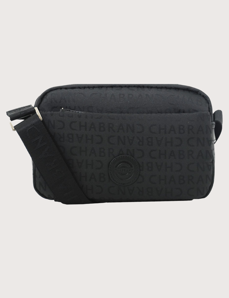 CHABRAND MINI SACOCHE TOILE SIGLÉE NOIR