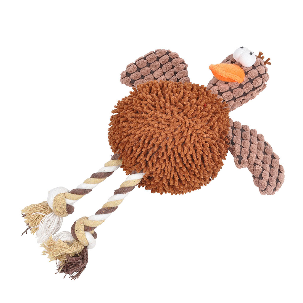 Jouet peluche canard en corde 22x29.5x10cm