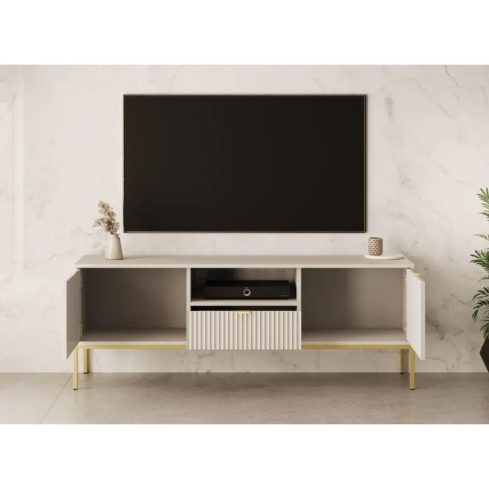 Meubella - TV-Meubel Navil 2 - Beige - 154 cm