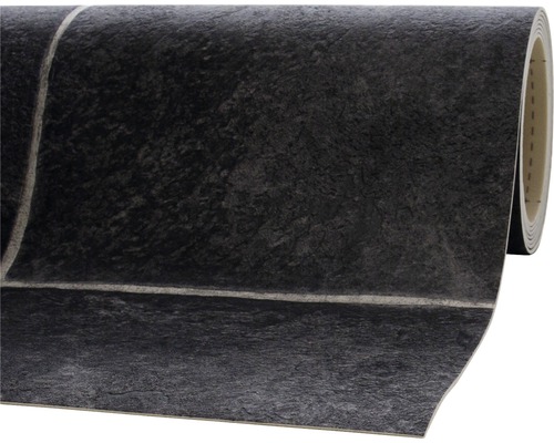 PVC vloer van Mima, tegellook, antraciet, 300 cm breed (per meter verkocht)