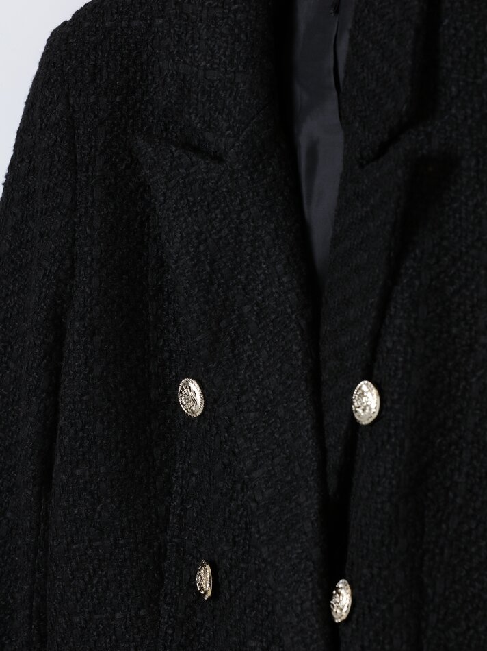 Blazer de abotoamento duplo - Preto