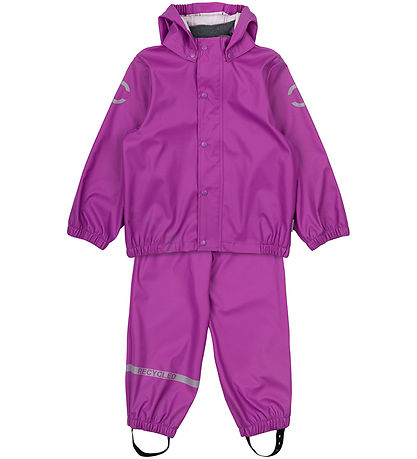 Mikk-Line Regnt?j m. Seler - Recycled - PU - Purple Cactus Flowe