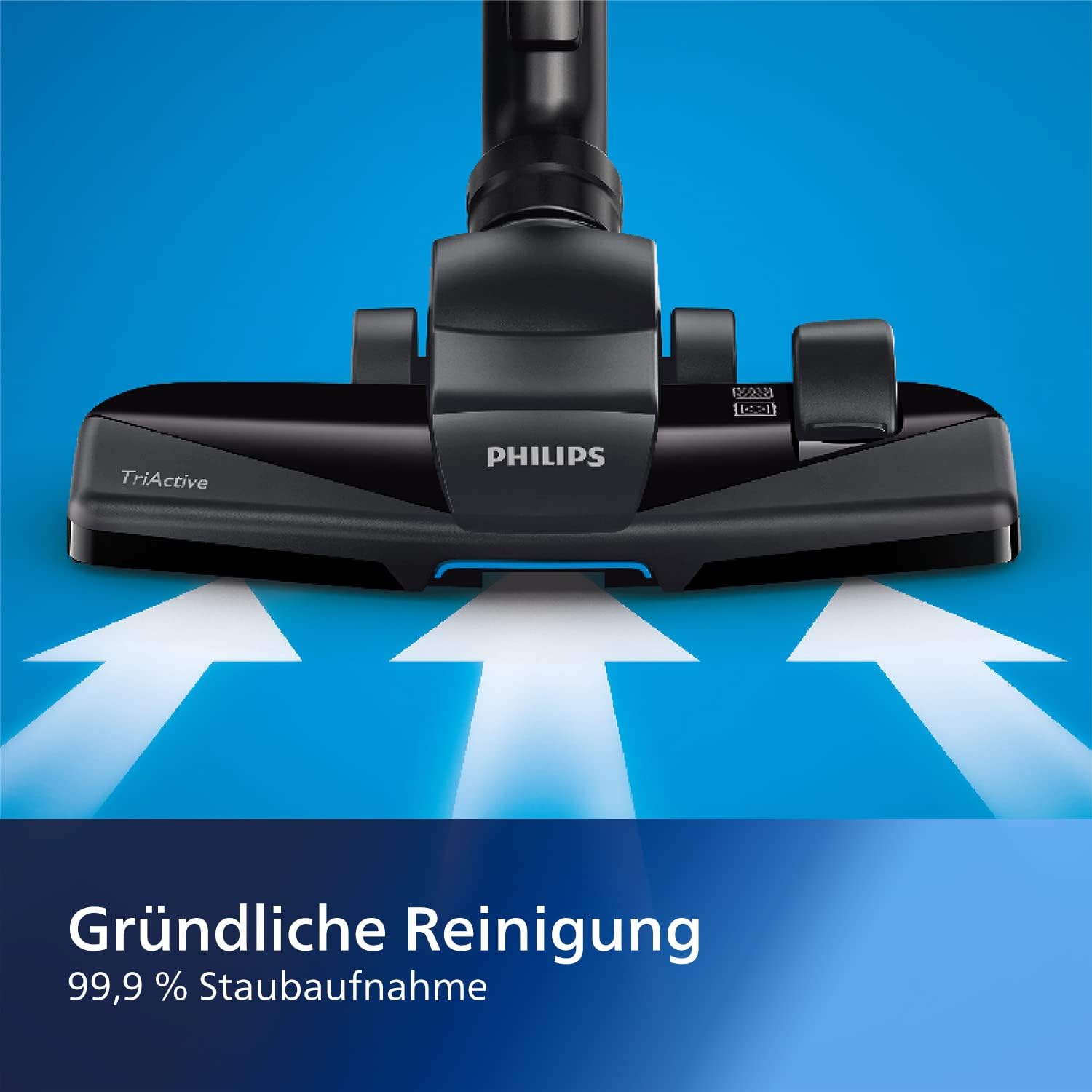 PHILIPS PowerPro Compact Staubsauger – Leicht, Beutellos, 750 W Saugleistung, TriActive Düse Für Hartböden und Teppich, Allergy H13 HEPA-Filter, PowerCyclone 5 Technologie (FC9332/09)
