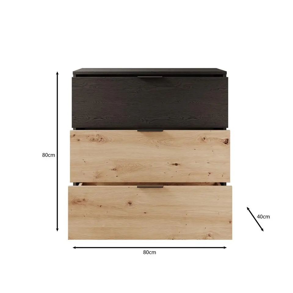 Meubella - Ladekast Augustus - Eiken - 80 cm