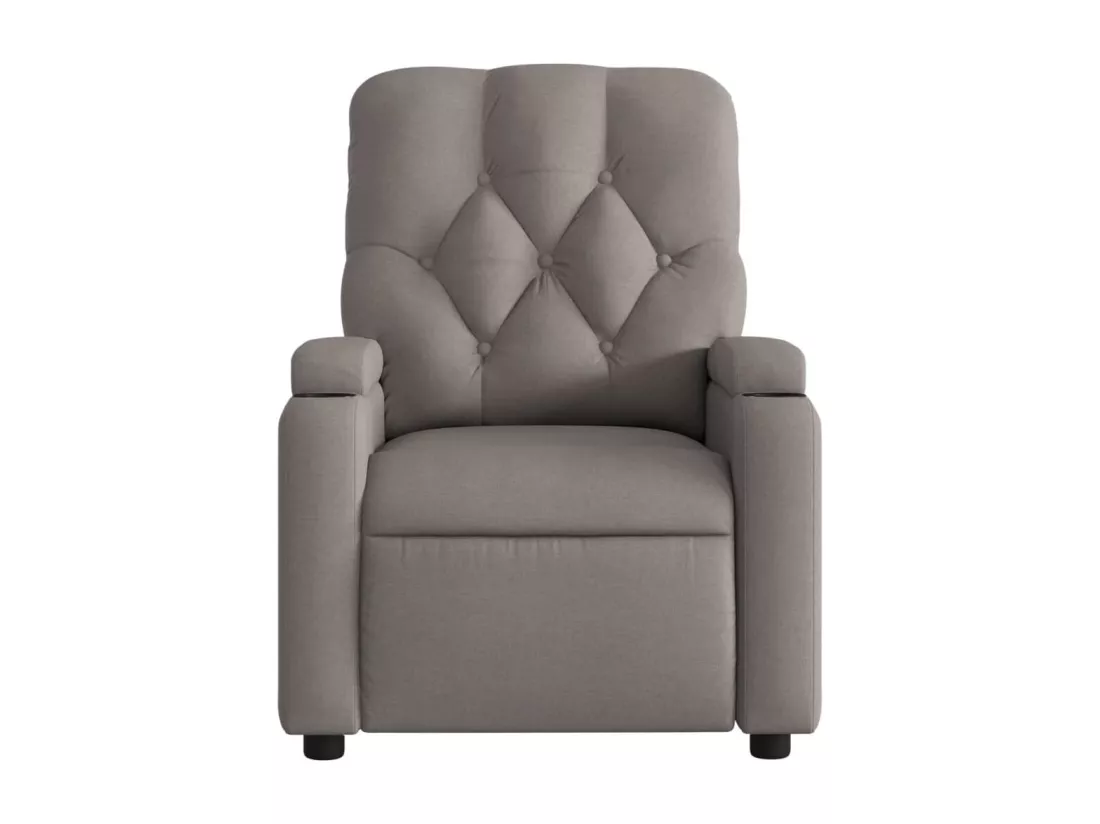 Fauteuil massant inclinable Taupe Tissu