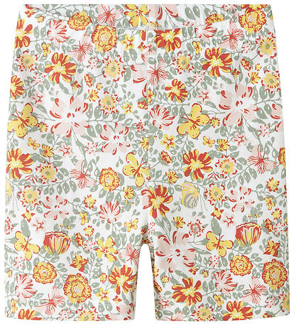 Name It Radlershorts - NmfVayo - Bright White m. Blumen