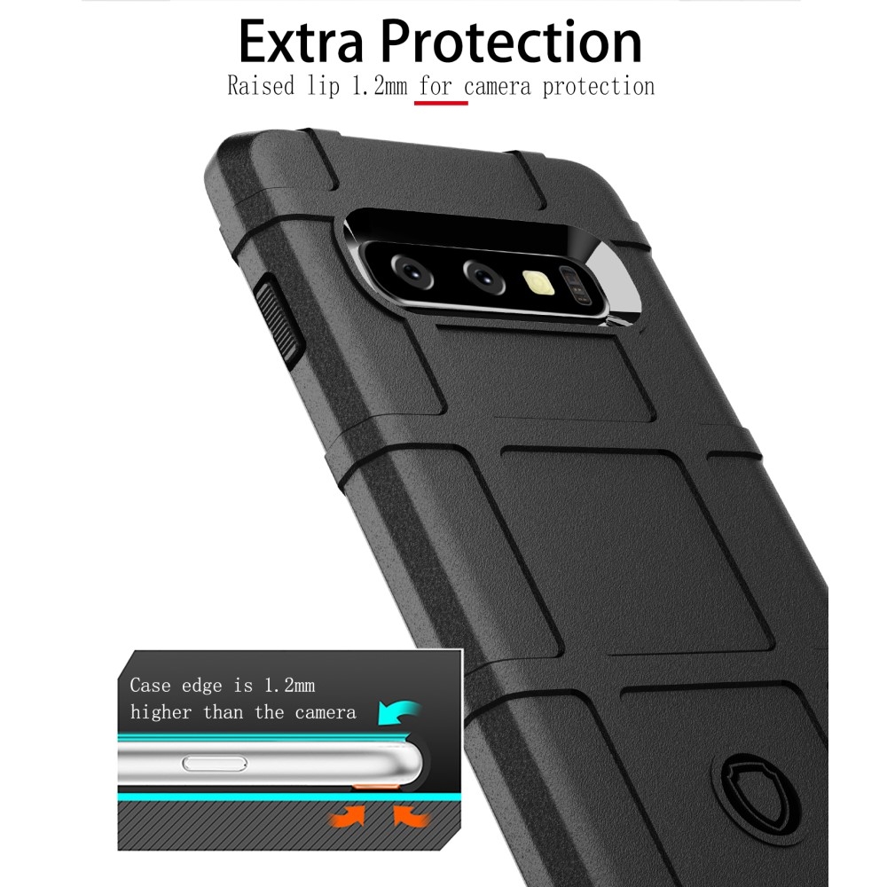 Samsung Galaxy S10 Outdoor Gummi Schutzhülle Anti-Shock - Schwarz