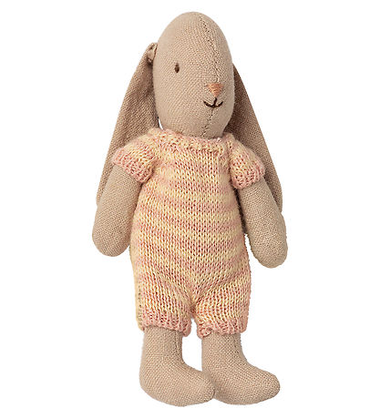 Maileg Kanin - Mikro - Beige/Rosa Striber