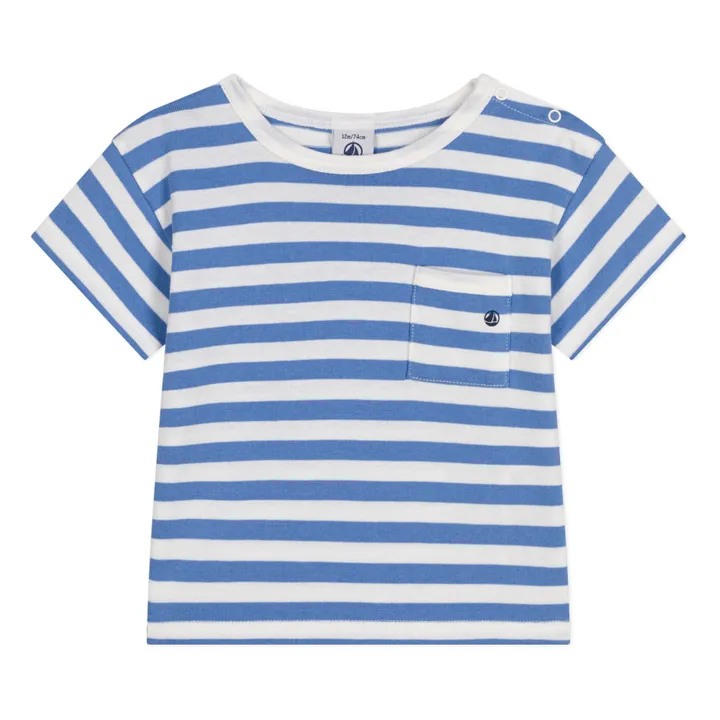 Petit Bateau T-shirt Menage Rayé | Bleu