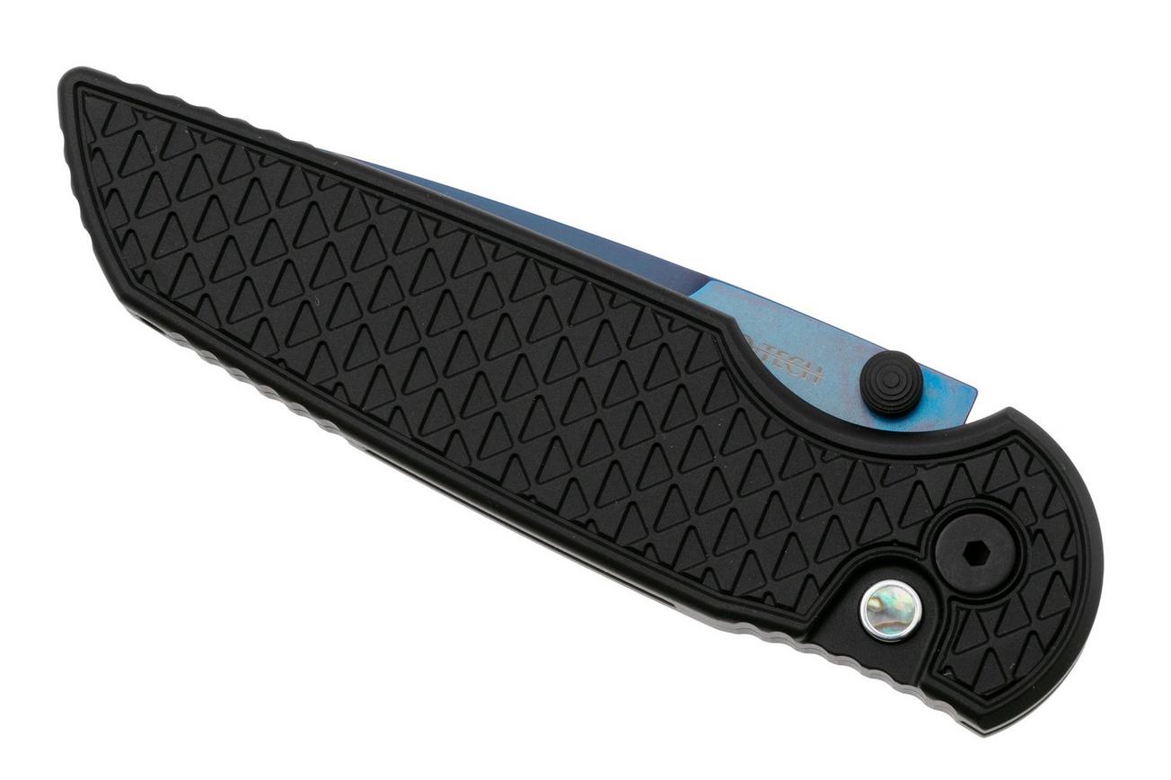 Pro-Tech TR-3 Integrity INT106-SB, Sapphire Blue PVD S35VN, Black Relic Aluminum, zakmes