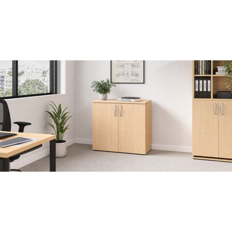 Armoire basse portes battantes Excellens / Arko H 73 x L 80 cm