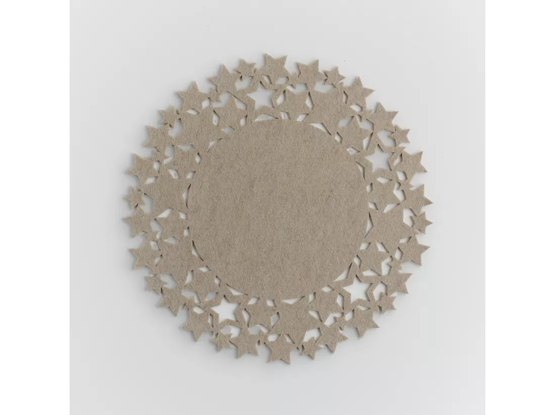Set de Table Décoratif Stille – Feutre Beige Moyen 38 cm