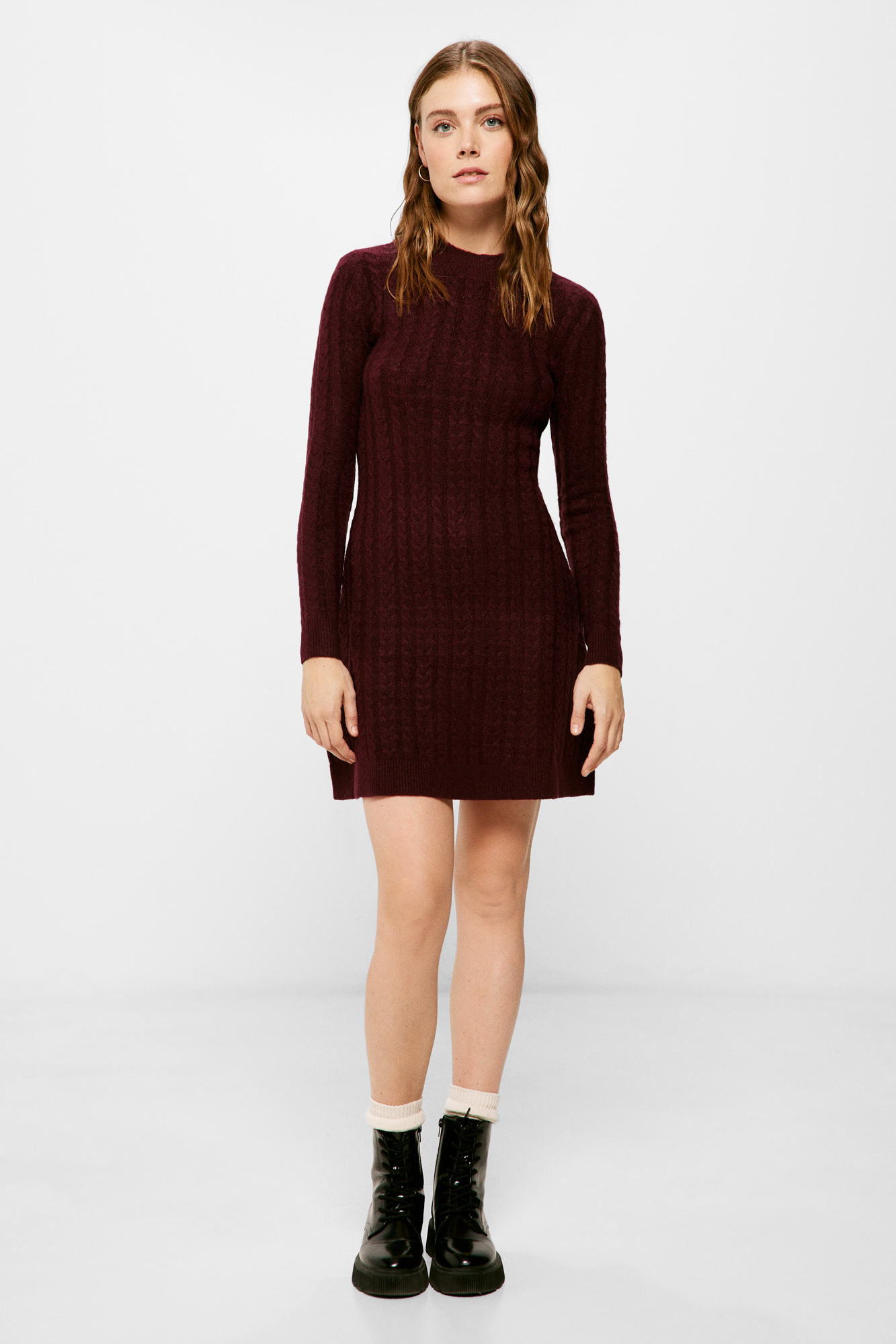 Vestido de malha trançada