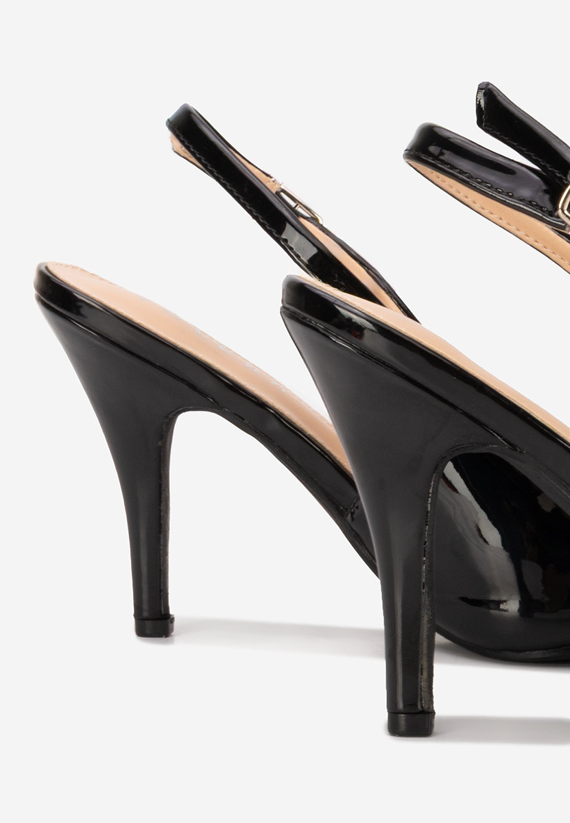 Chaussures à talon fin noires Denita