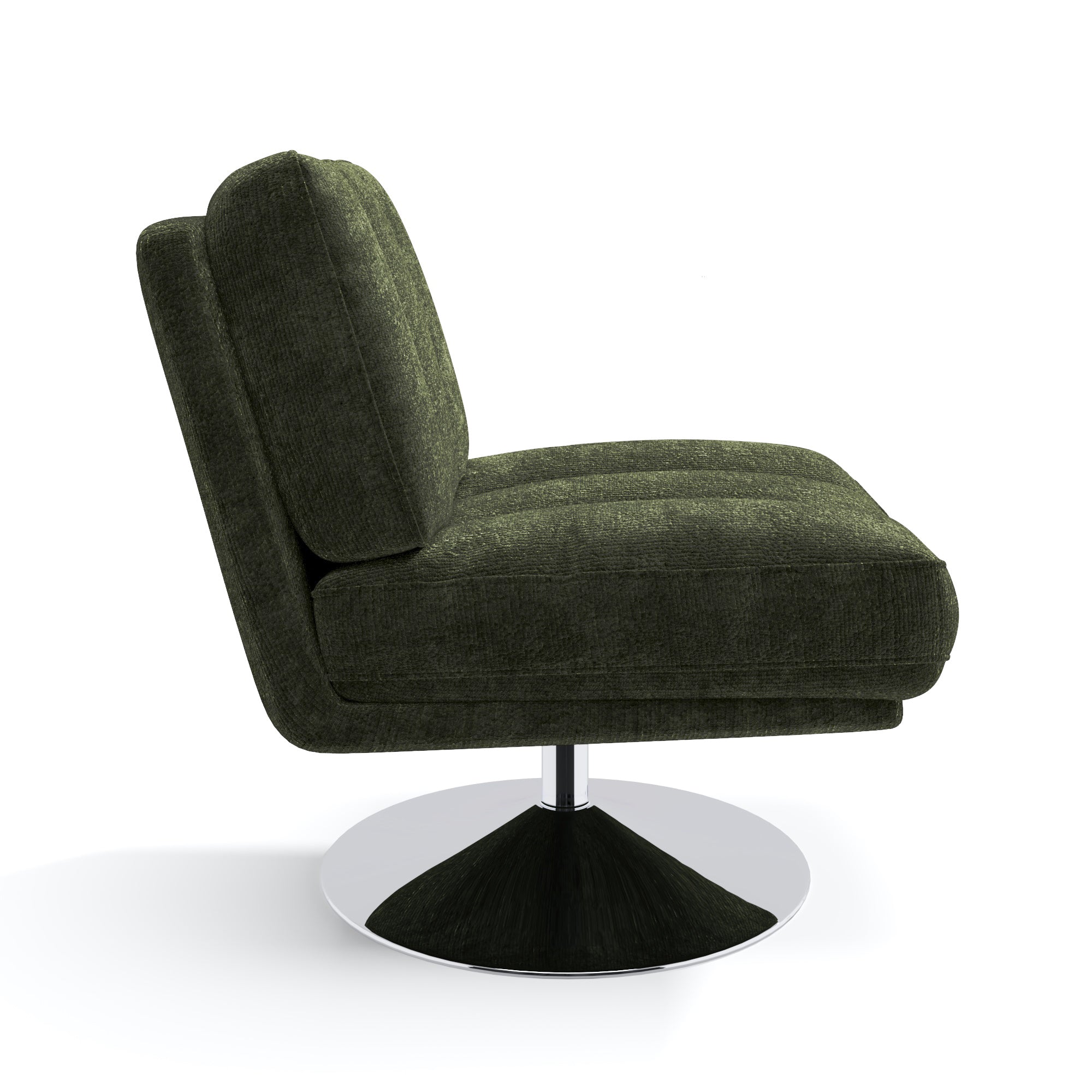 Fauteuil TIMELESS Fluweel met structuur Kaki groen
