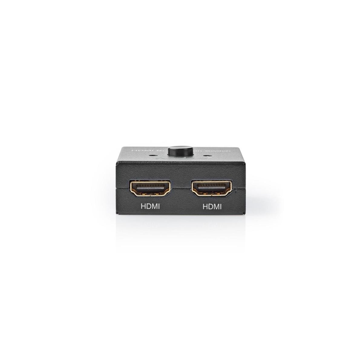 Nedis HDMI ™ Switch | 3-Port port(s) | 1x HDMI ™ -inngang / 2x HDMI™ Inngang | 1x HDMI ™ -utgang / 2x HDMI ™ -utgang | 4K@60Hz | 6 Gbps | Metall | Antrasitt