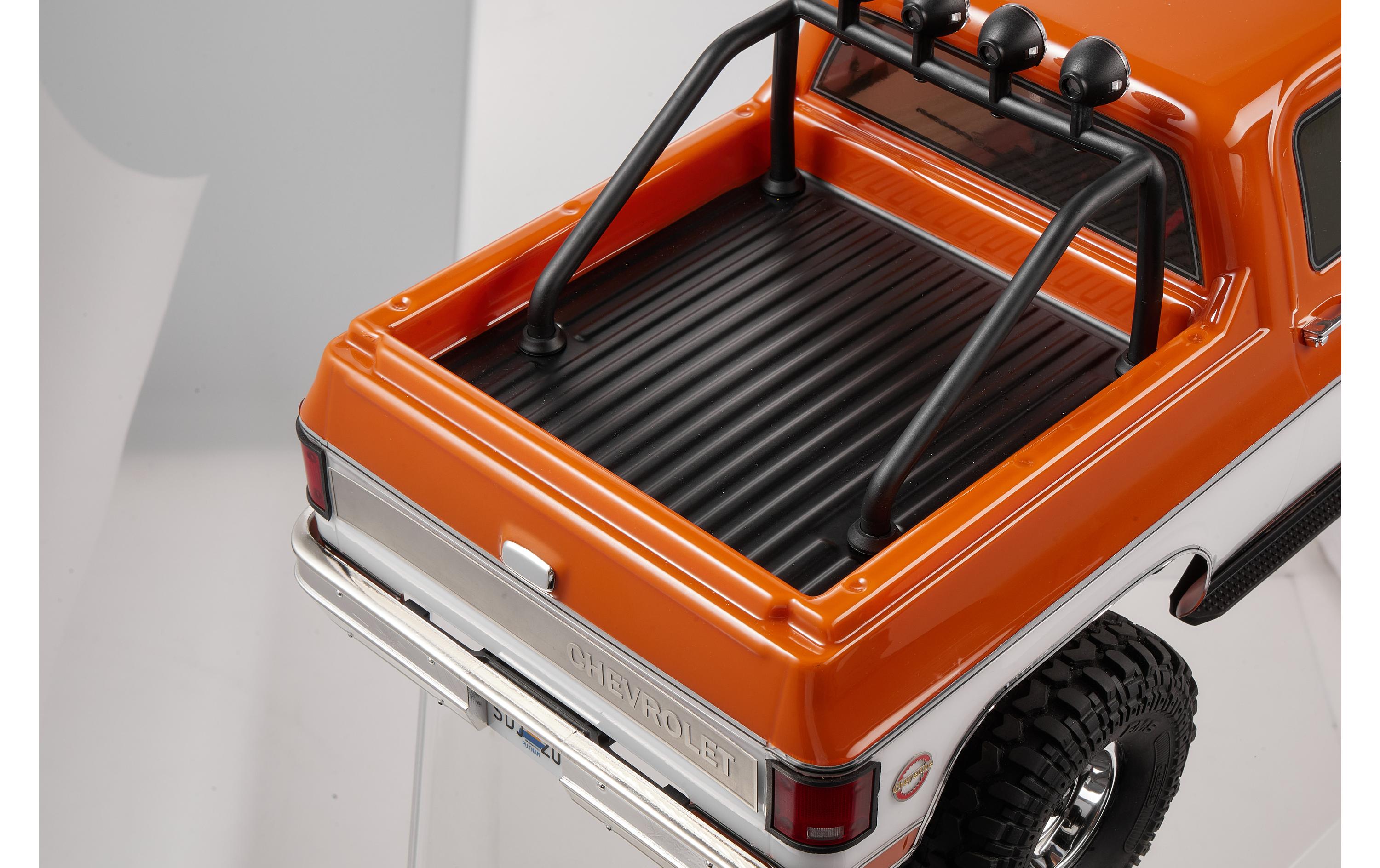 Scale Crawler FCX10 Chevrolet K5 Blazer Orange, ARTR, 1:10<br>Rock Crawler mit detaillierter Chevrolet Blazer Karosserie, 2-Gang Getriebe udn Differentialsperren