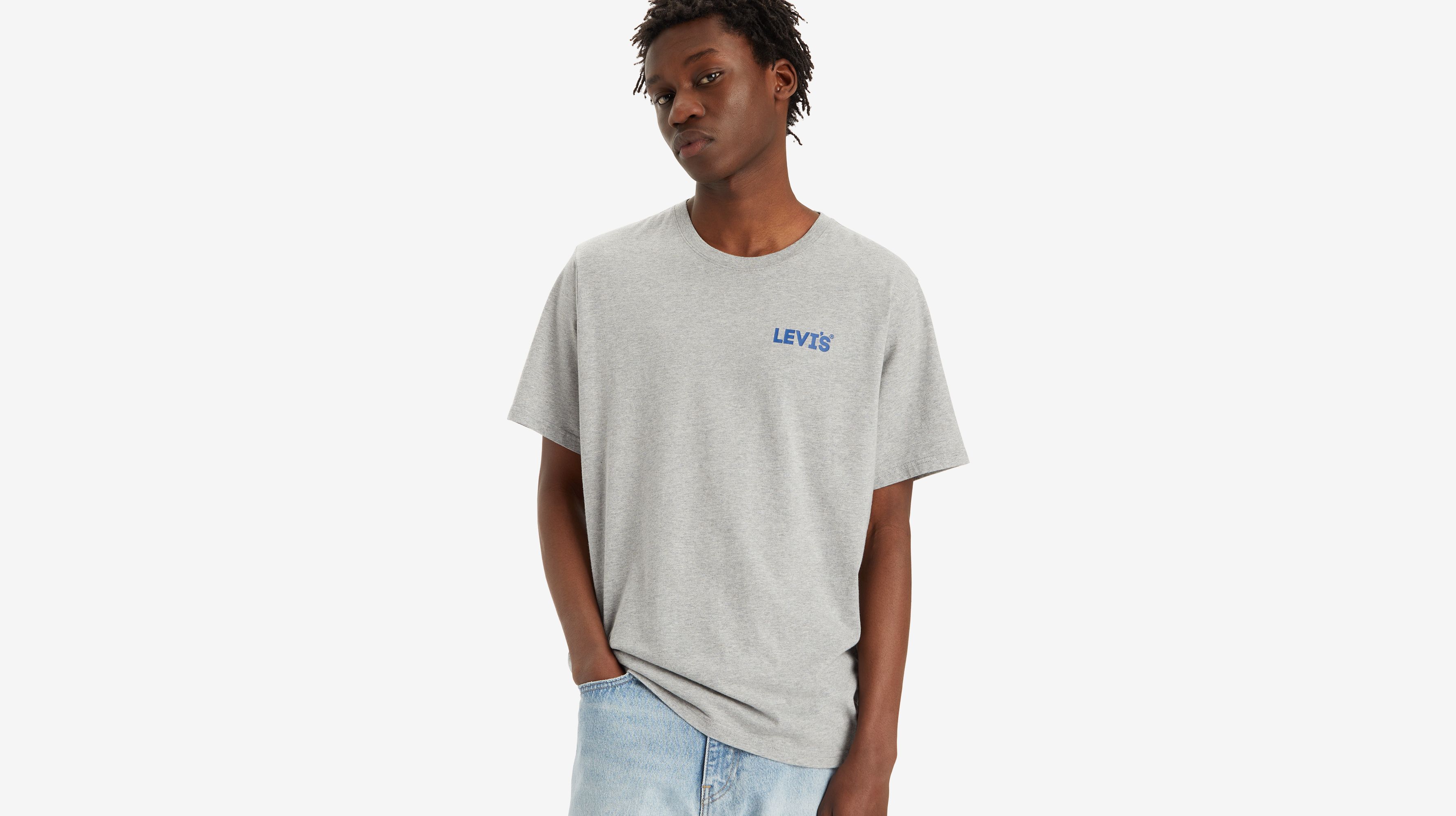 T-shirt graphique Relaxed - Zigzag Headline Midtone Heather Gray - Gris