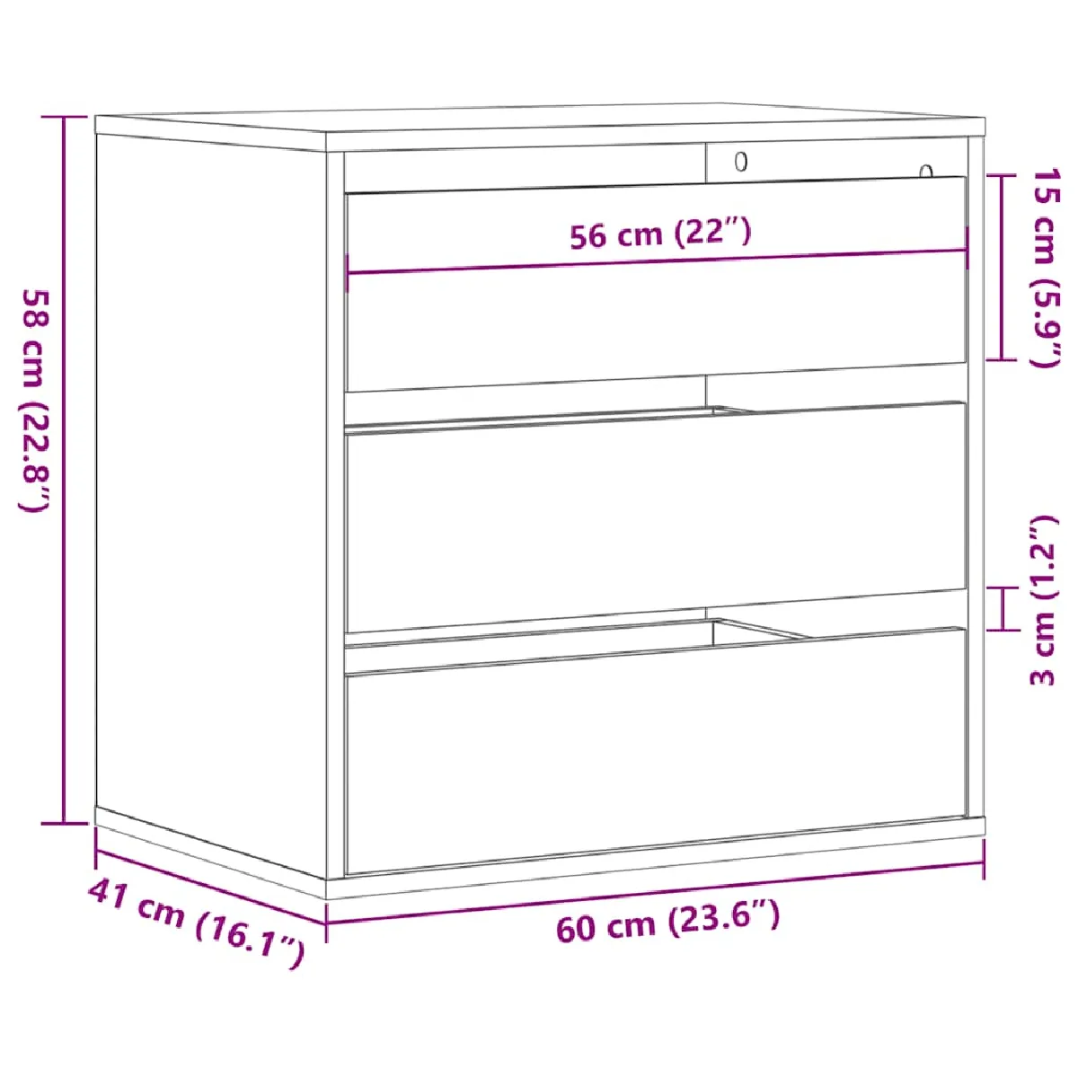 VidaXL Commode d'angle - Blanc