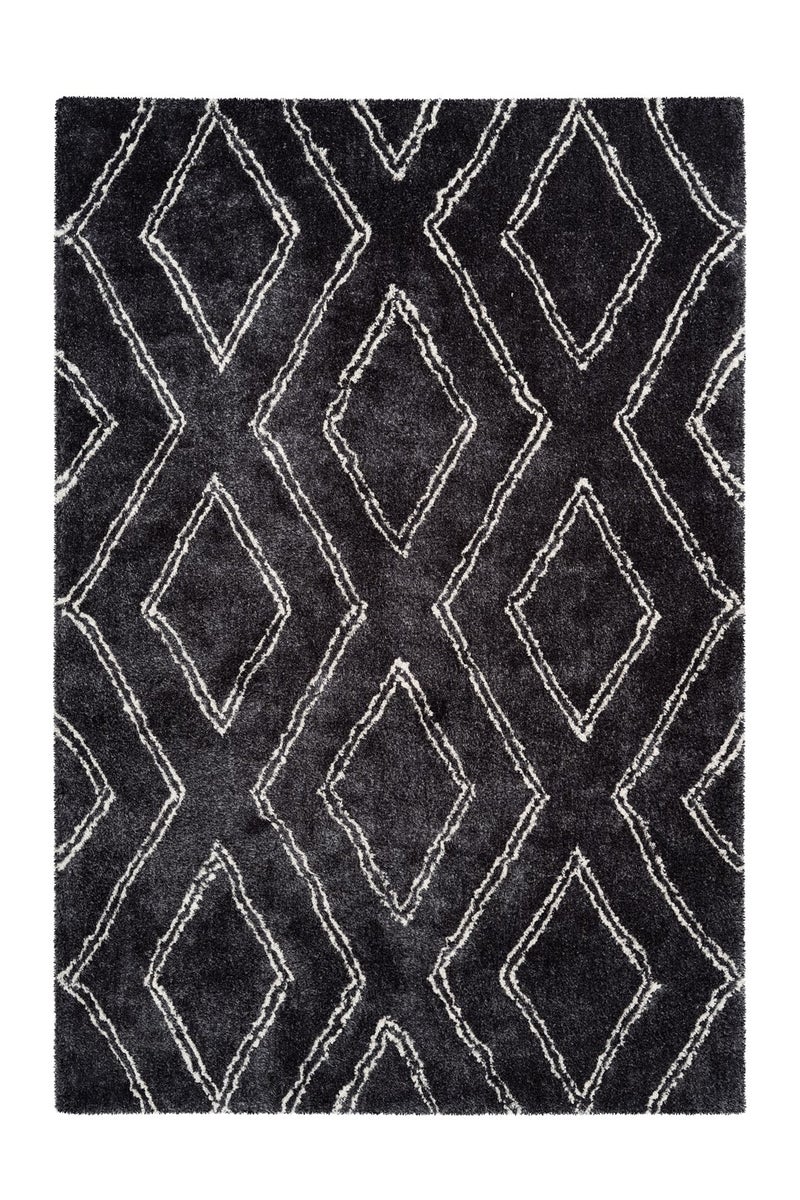 Oasisic hoogpolig tapijt, antraciet, 25 mm, modern, 120 x 170 cm