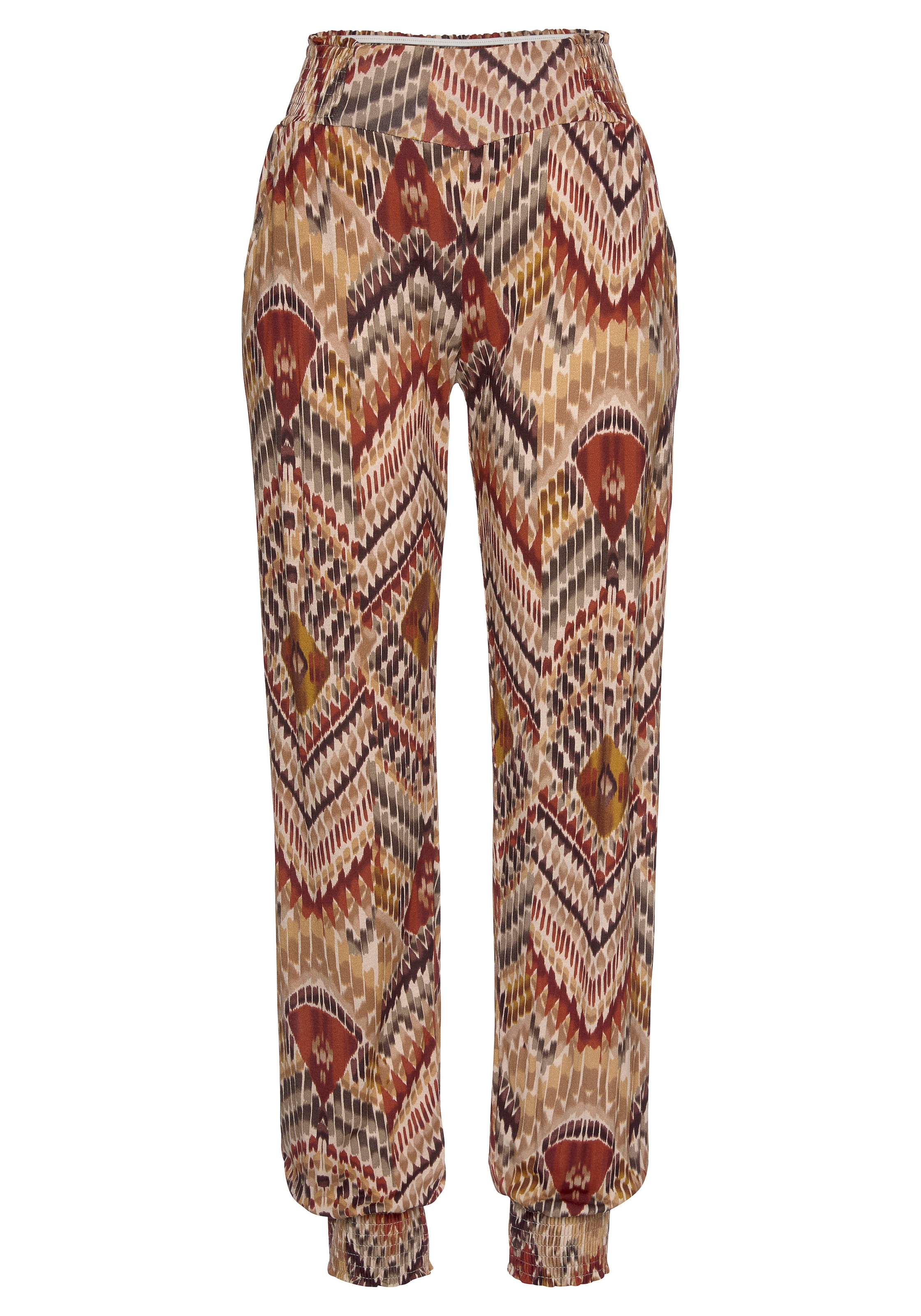 LASCANA Jerseyhose  mit Ethnoprint und Taschen, lockere Passform