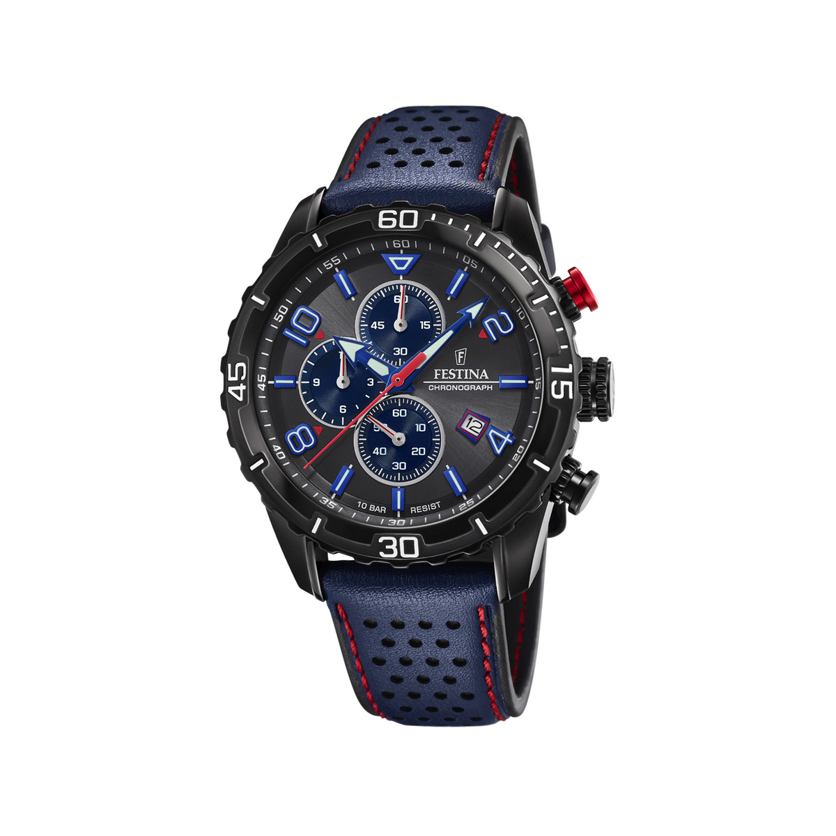 Montre Festina homme chronographe acier noir