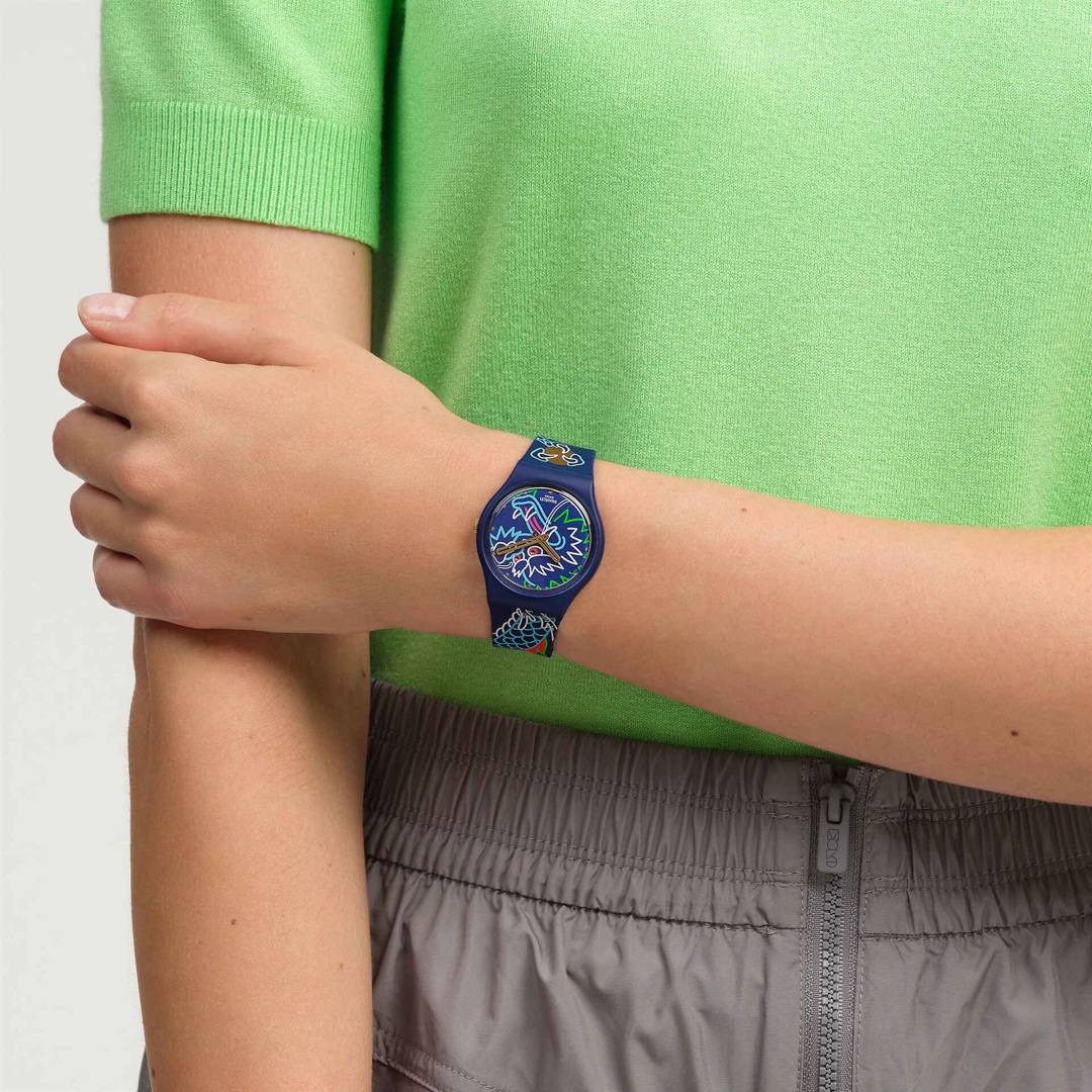 Swatch Original 34 Biosourced Dragon in Waves