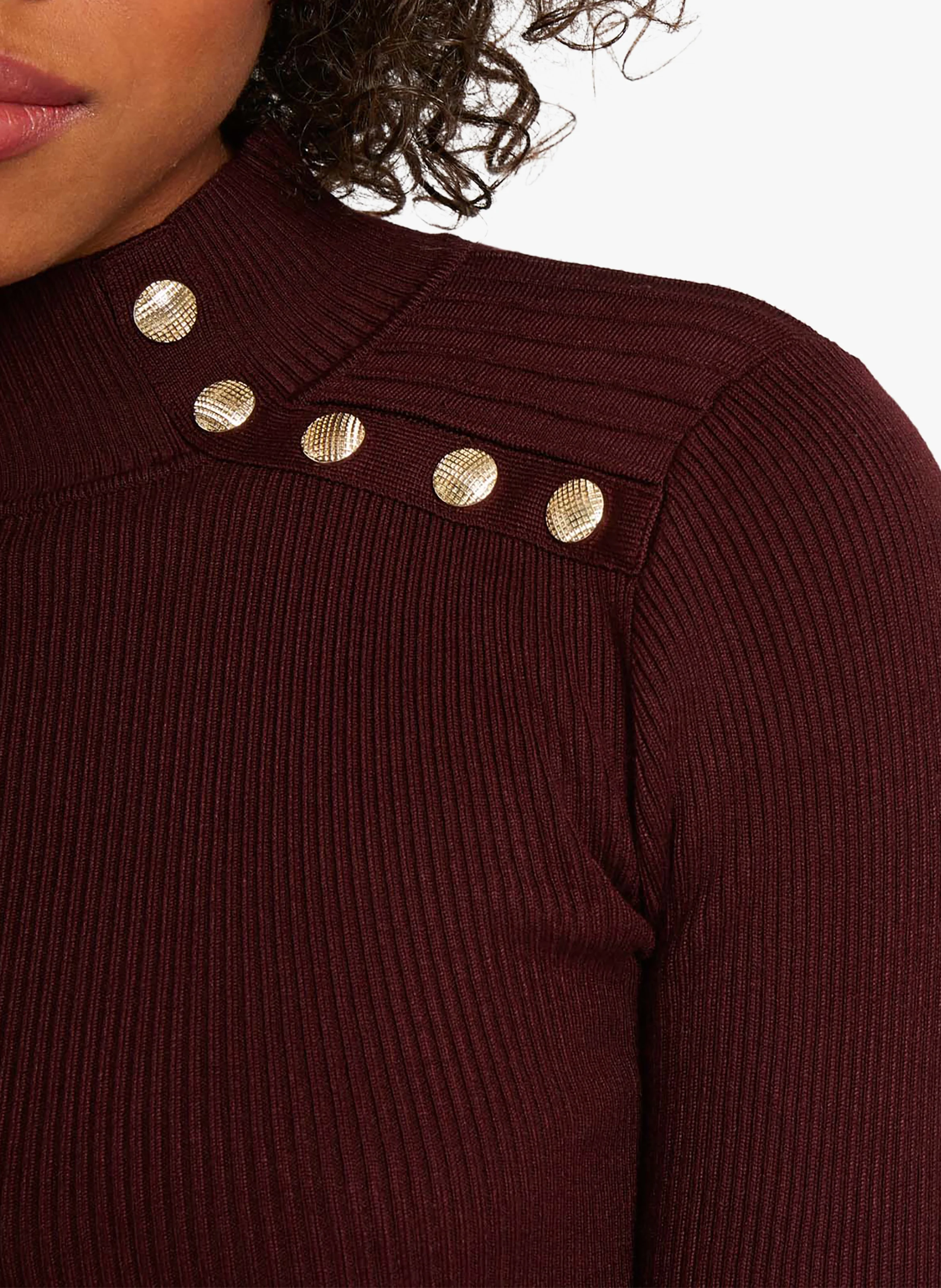 MAVAO.N - Pull col montant boutonné |