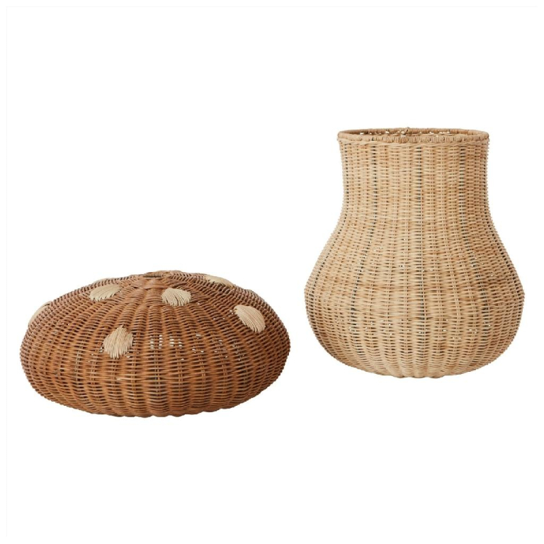 OYOY Mushroom opbergmand rattan
