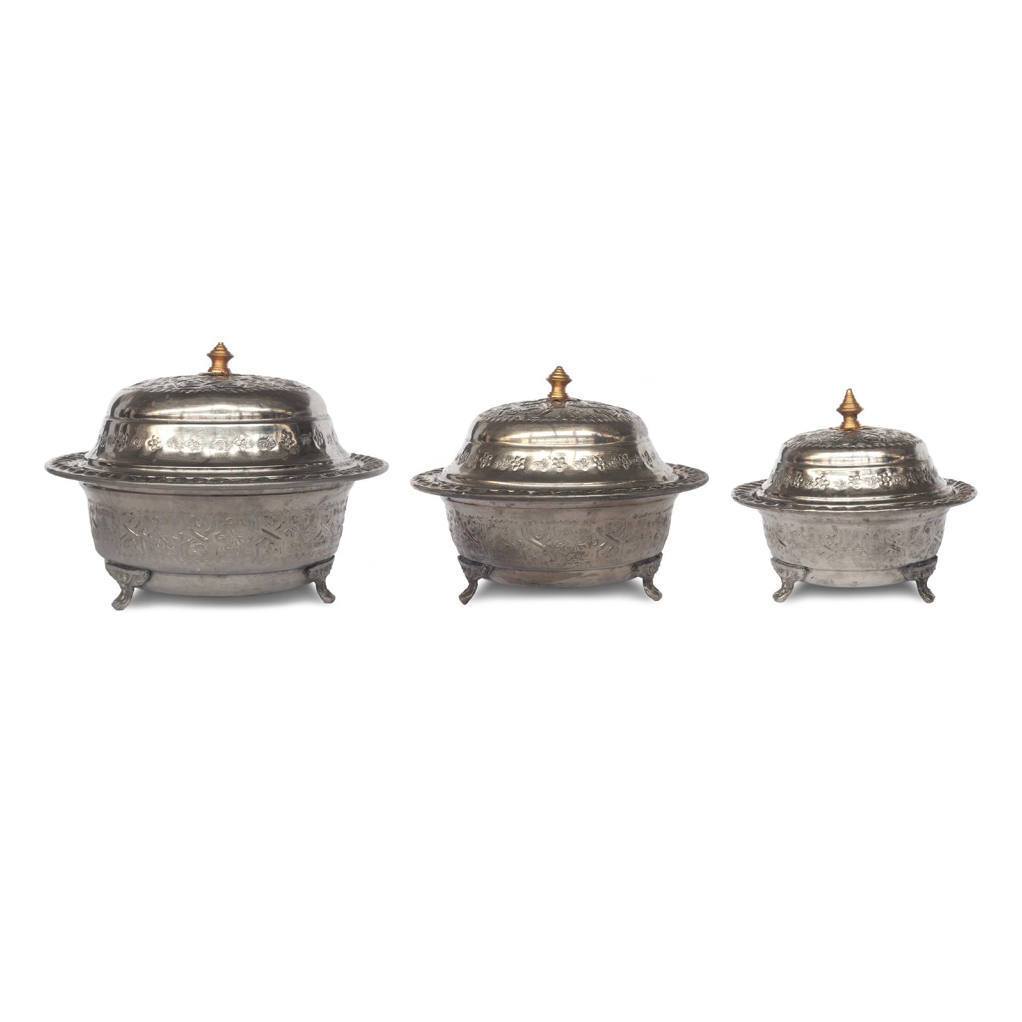 Deckeldosen-Set Tee-Zeremonie, silber zu 70,80