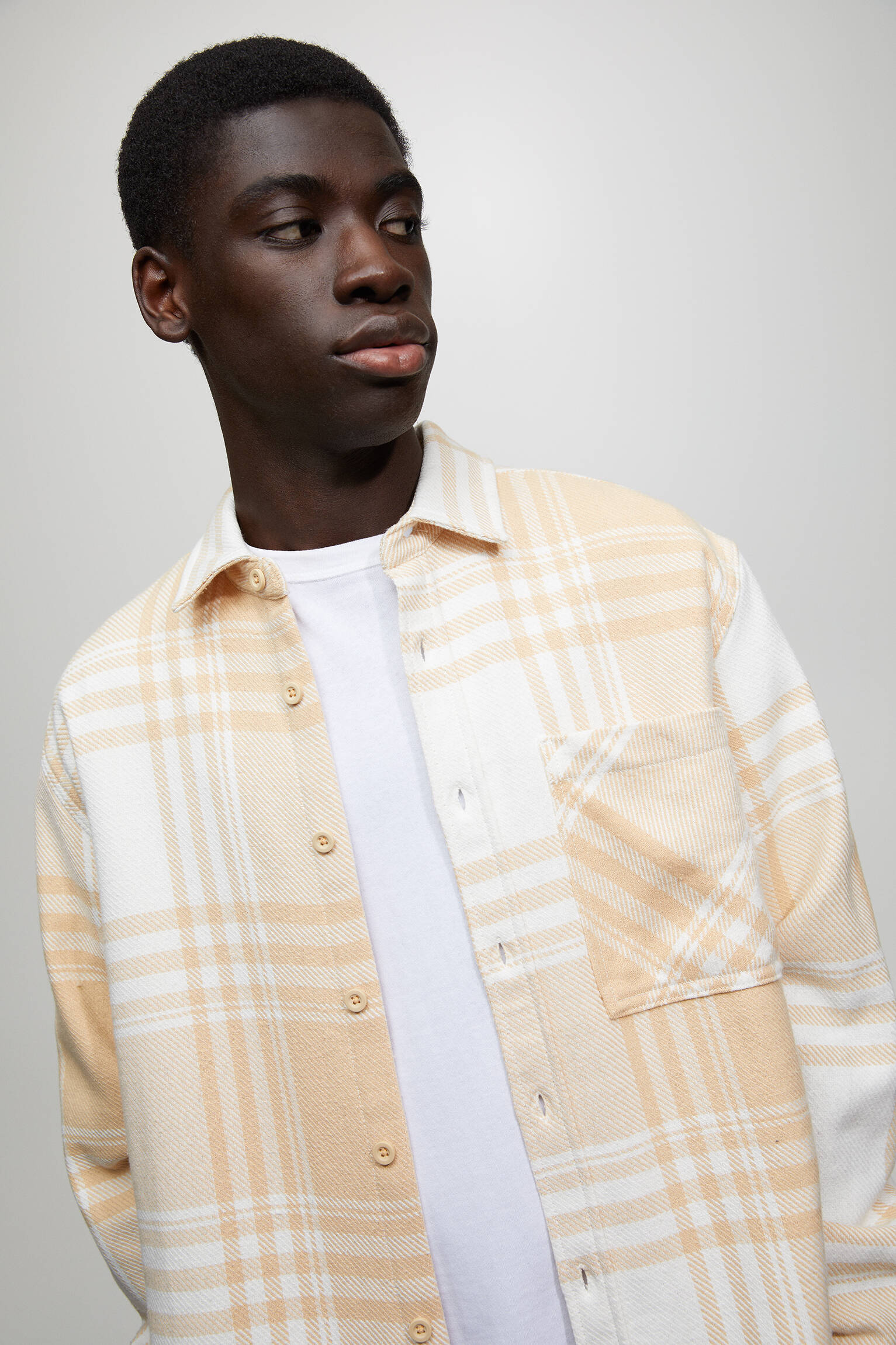 CAMISA DE FLANELA XADREZ - LARANJA
