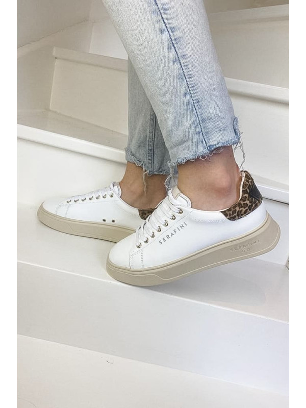 Baskets J.CONNORS White Animalier - Serafini