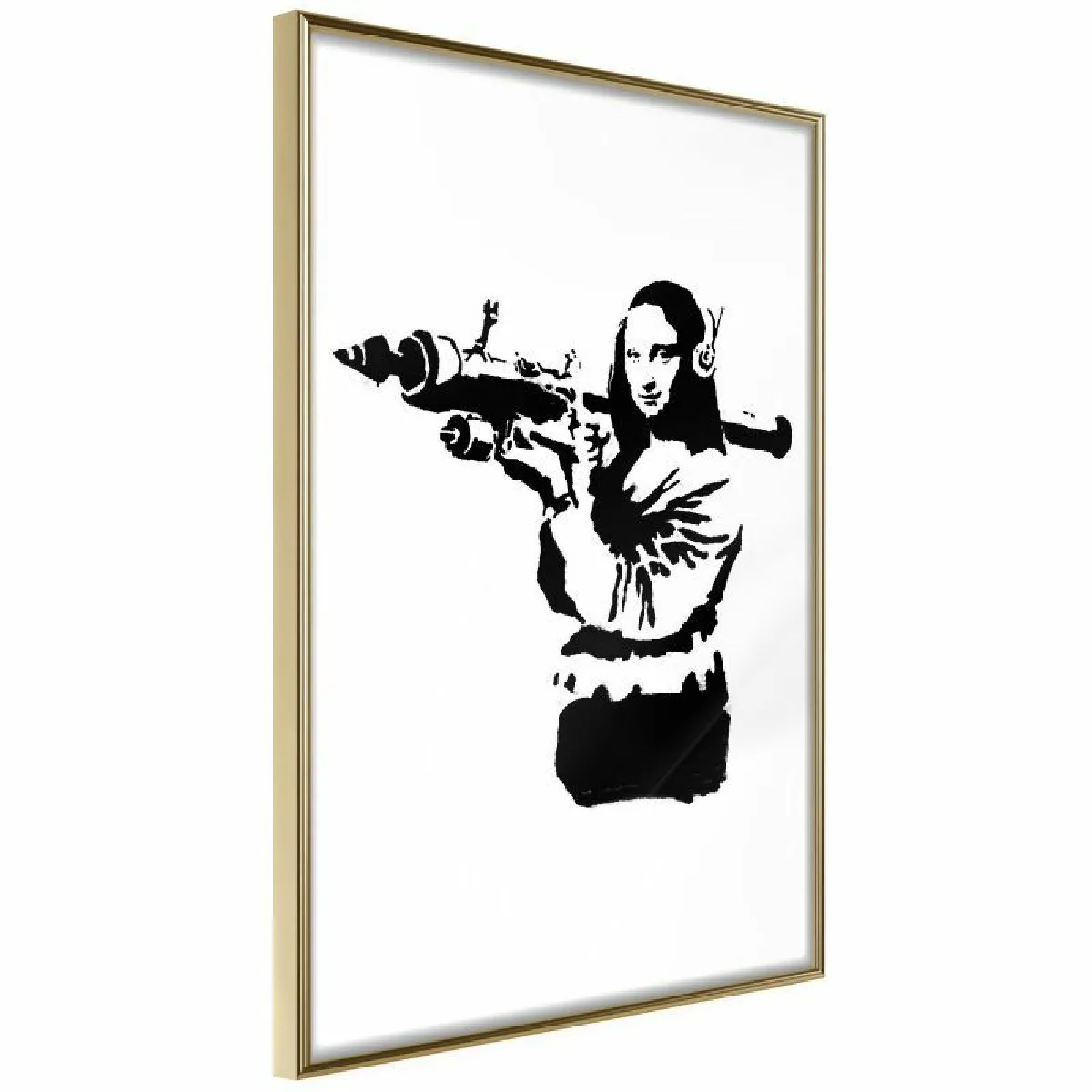 Paris Prix Affiche Banksy Mona Lisa with Bazooka encadrée II 40 x 60 cm